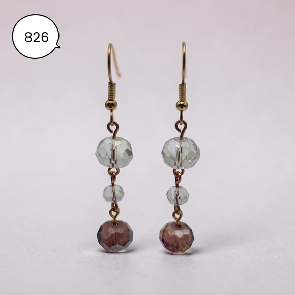Handmade Jewelry - Faceted Crystal Drop Earrings